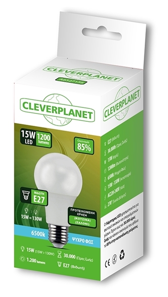 CLEVERPLANET ΛΑΜΠΑ LED 15W/Ε27 ΨΥΧΡΟ ΦΩΣ
