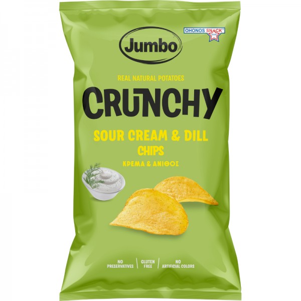 Jumbo Chips Crunchy με Γεύση Κρέμας & Ανηθου 90g