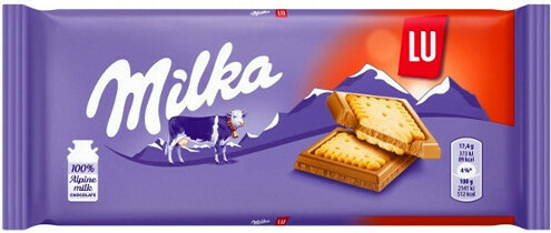 Milka Σοκολάτα Γάλακτος με Μπισκότο Lu 87gr