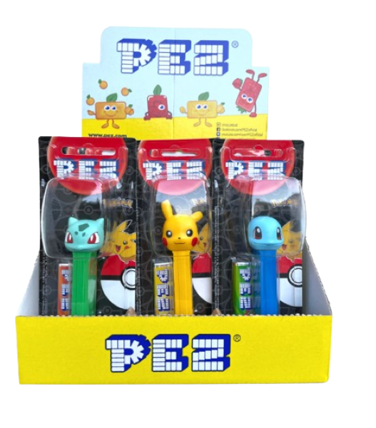 Pokemon Pez Καραμέλες με Dispenser 8.5g 12τεμ