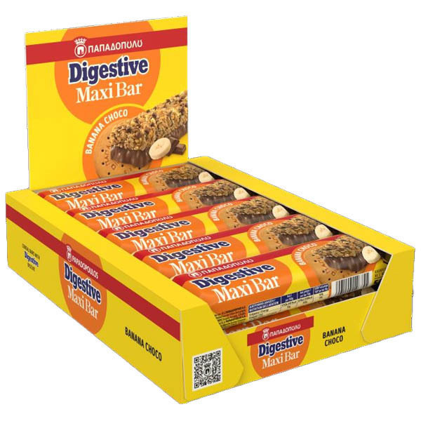 Παπαδοπούλου Digestive Μπάρα Δημητριακών με Μπανάνα Σοκολάτα 10x50gr