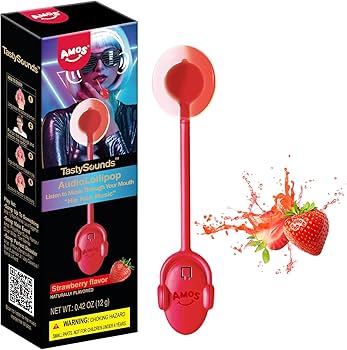 TastySounds Get The Feeling Audio Lollipop Strawberry Flavour 12g