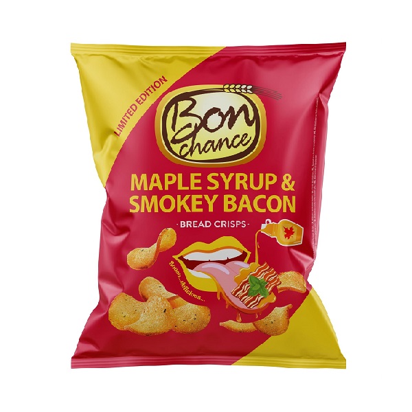 Bon Chance Maple Syrup & Smokey Bacon Bread Crips 120g