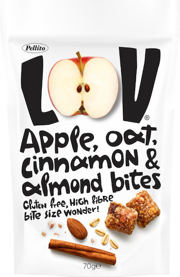 Pellito Lov Oat Bites Apple Almond Cinnamon 70g