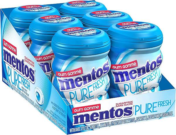 Mentos Pure Fresh Bottle Fresh Mint Μέντα Κουτί 6x60gr