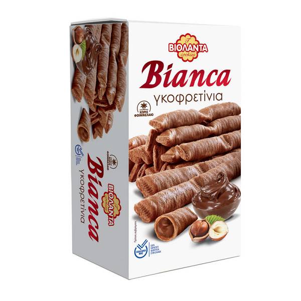 Βιολάντα Μπισκότα Bianca σε Στικς με Γέμιση Πραλίνα Φουντουκιού 160gr