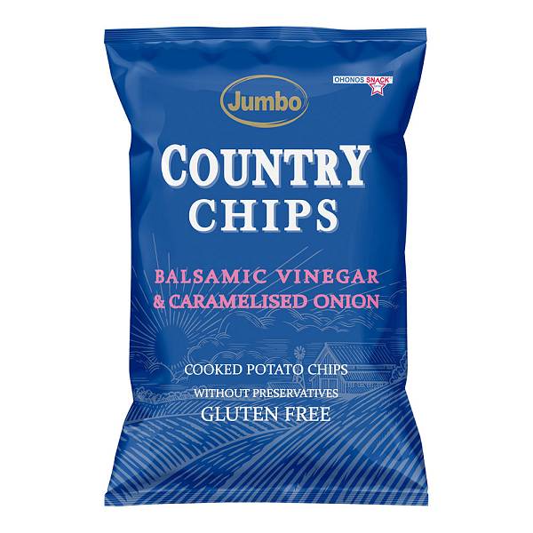 Jumbo Country Chips Με Ξύδι Μπαλσάμικο & Καραμελωμένο Κρεμμύδι 150g