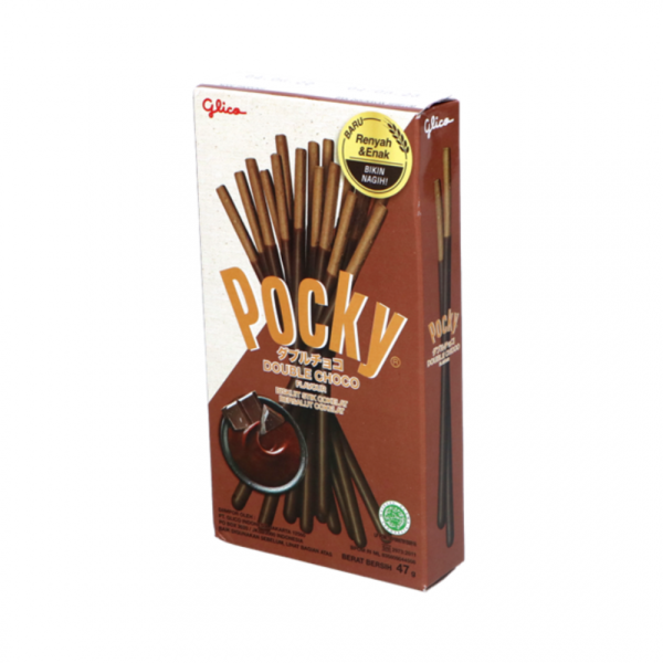 Pocky Glico Sticks Double Choco Chocolate - Στικς Μπισκότου Με Frosting Σοκολάτα 47g