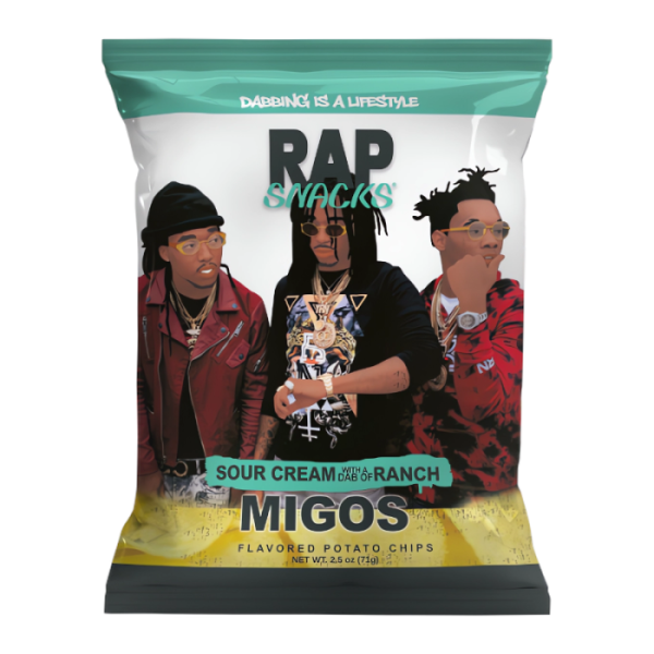 Rap Snacks Migos Πατατάκια με Γεύση Sour Cream 71g