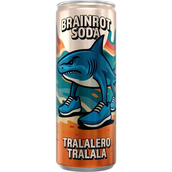 Brainrot Soda Tralalero Tralala Lemon Lime No Sugar 250ml