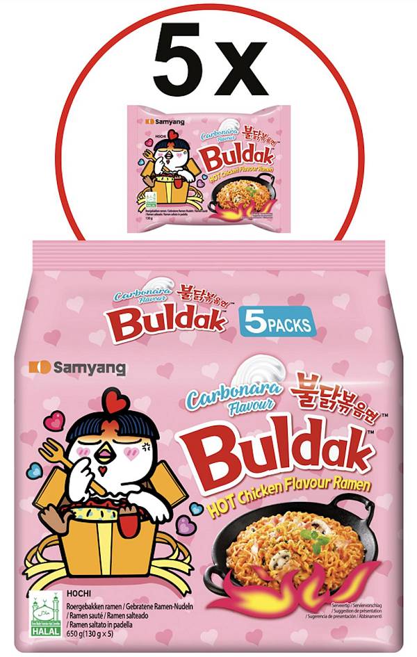 Samyang Noodles Buldak Carbonara Ramen 5x130gr