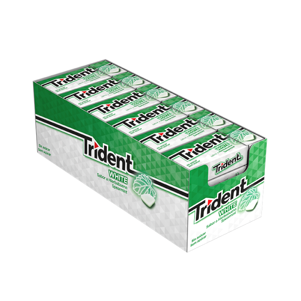 Trident White Spearmint Δυόσμος Κουτί 23.8g 12τεμ