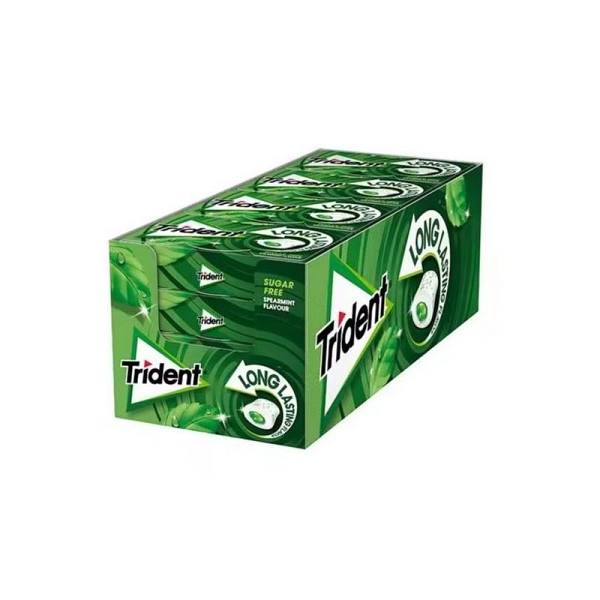 Trident Longlasting Spearmint Sugar Free Τσίχλες 22g 16τεμ