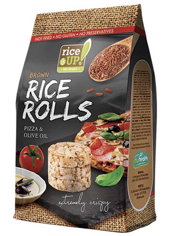 Rice Up Μίνι Ρυζογκοφρέτες Ολικής Με Γεύση Pizza & Olive Oil 50g