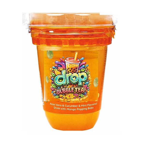 Bubble Tea Aloe Vera Cucumber With Mango Popping Boba 400ml