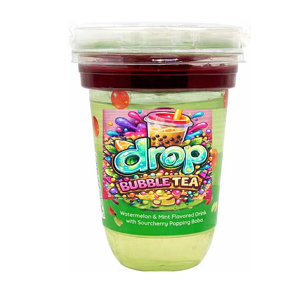 Bubble Tea Watermelon Mint With Sourcherry Popping Boba 400ml