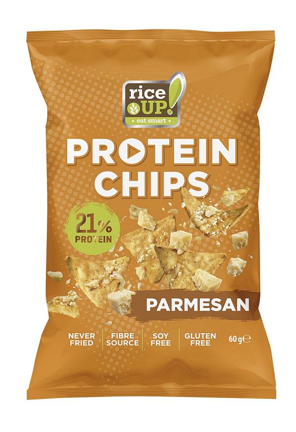Rice Up Protein Chips Με 21% Πρωτείνη Parmesan 60g