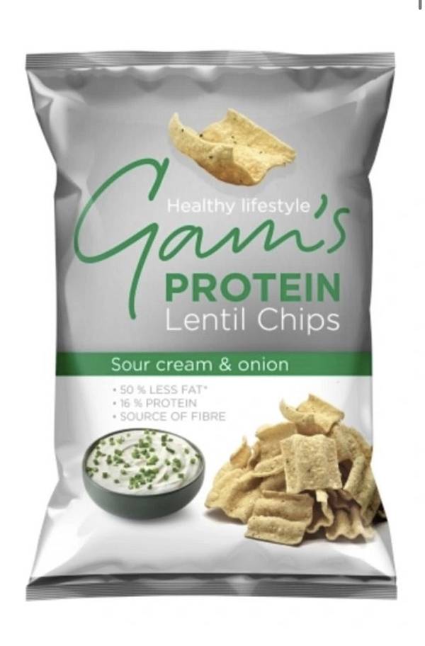 Protein Lentil Chips Τσιπς Φακής Με Γεύση Sour Cream & Onion 65g