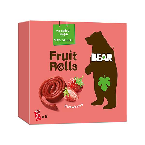 Bear Fruit Rolls dried fruit snack for kids strawberry 5x20g